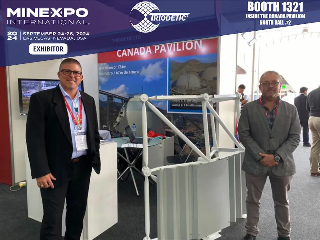 Triodetic's international presence at MinExpo 2024, featuring industrial dome solutions and global expertise